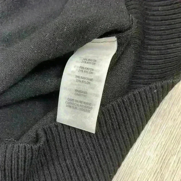 Calvin Klein Grey & Black Striped Turtleneck Size Large - Picture 8 of 9